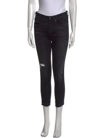Pre-owned R13 Mid-rise Skinny Leg Jeans In Black