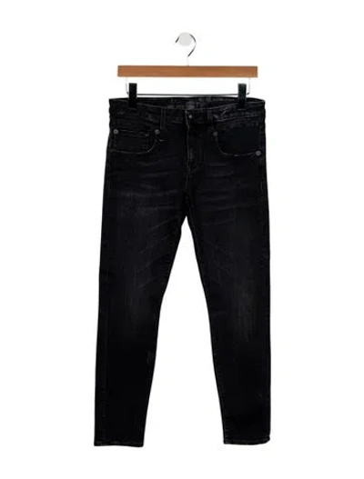 Pre-owned R13 Mid-rise Skinny Leg Jeans In Black