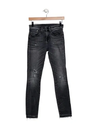 Pre-owned R13 Mid-rise Skinny Leg Jeans In Black