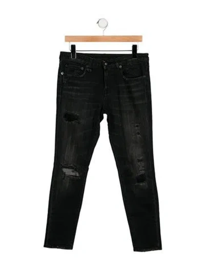 Pre-owned R13 Mid-rise Skinny Leg Jeans In Black