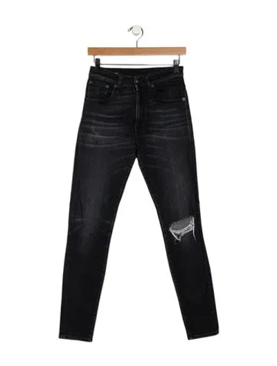 Pre-owned R13 Mid-rise Skinny Leg Jeans In Black
