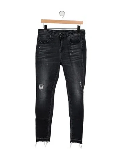 Pre-owned R13 Mid-rise Skinny Leg Jeans In Black
