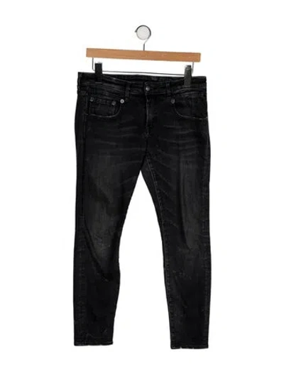 Pre-owned R13 Mid-rise Skinny Leg Jeans In Black