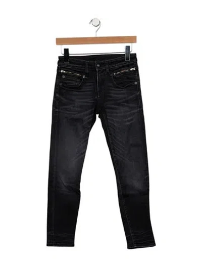 Pre-owned R13 Mid-rise Skinny Leg Jeans In Black
