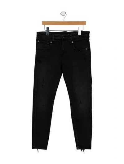Pre-owned R13 Mid-rise Skinny Leg Jeans In Black