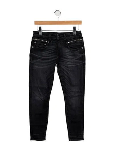 Pre-owned R13 Mid-rise Skinny Leg Jeans In Black
