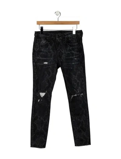Pre-owned R13 Mid-rise Skinny Leg Jeans In Black