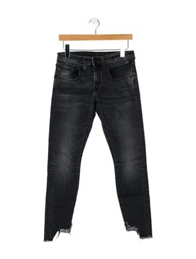 Pre-owned R13 Mid-rise Skinny Leg Jeans In Black