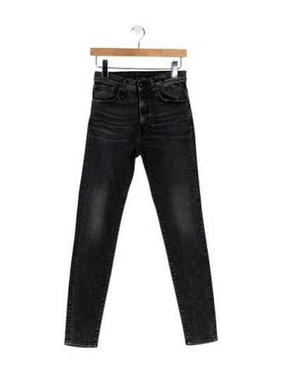 Pre-owned R13 Mid-rise Skinny Leg Jeans In Black