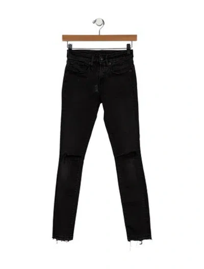 Pre-owned R13 Mid-rise Skinny Leg Jeans In Black