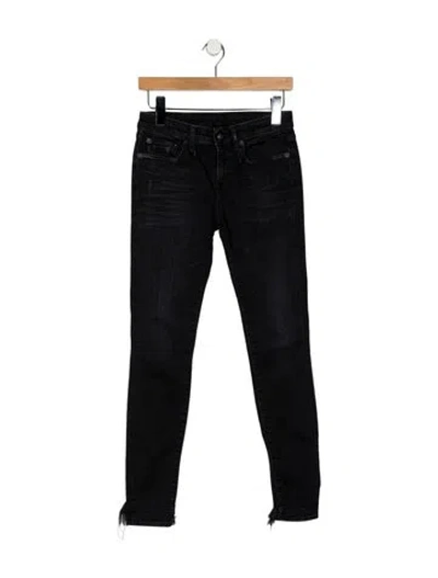 Pre-owned R13 Mid-rise Skinny Leg Jeans In Black