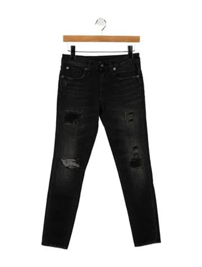 Pre-owned R13 Mid-rise Skinny Leg Jeans In Black