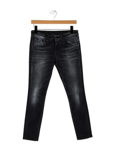 Pre-owned R13 Mid-rise Skinny Leg Jeans In Black