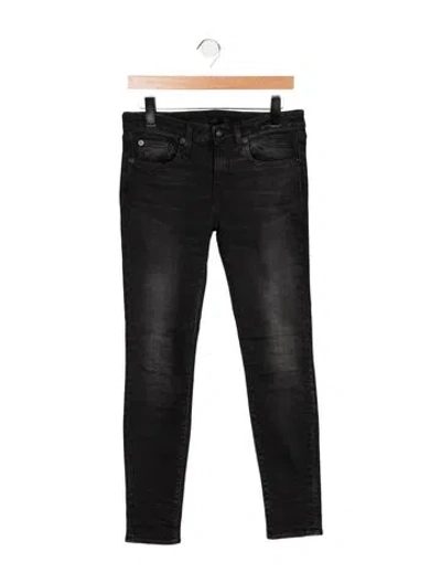 Pre-owned R13 Mid-rise Skinny Leg Jeans In Black