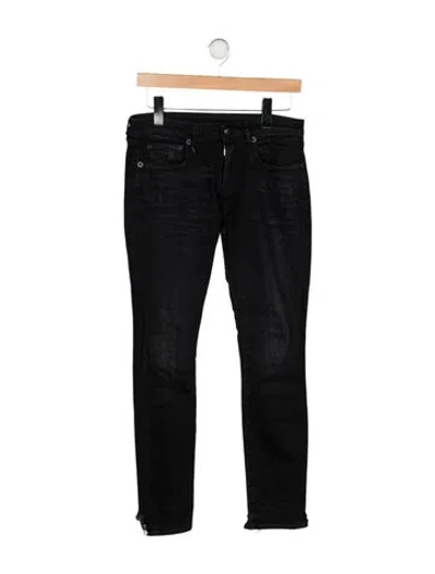 Pre-owned R13 Mid-rise Skinny Leg Jeans In Black