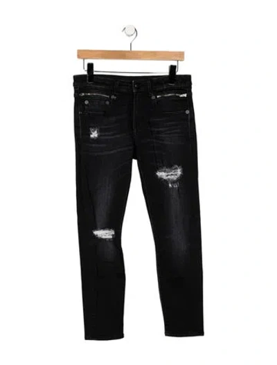 Pre-owned R13 Mid-rise Skinny Leg Jeans In Black