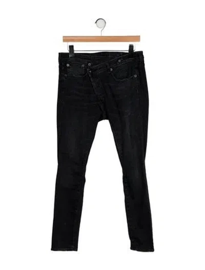 Pre-owned R13 Mid-rise Skinny Leg Jeans In Black