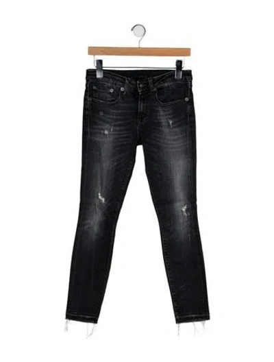 Pre-owned R13 Mid-rise Skinny Leg Jeans In Black