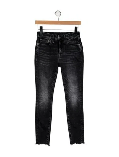 Pre-owned R13 Mid-rise Skinny Leg Jeans In Black