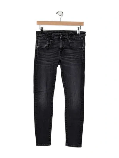Pre-owned R13 Mid-rise Skinny Leg Jeans In Black