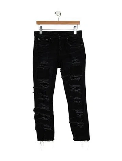 Pre-owned R13 Mid-rise Skinny Leg Jeans In Black