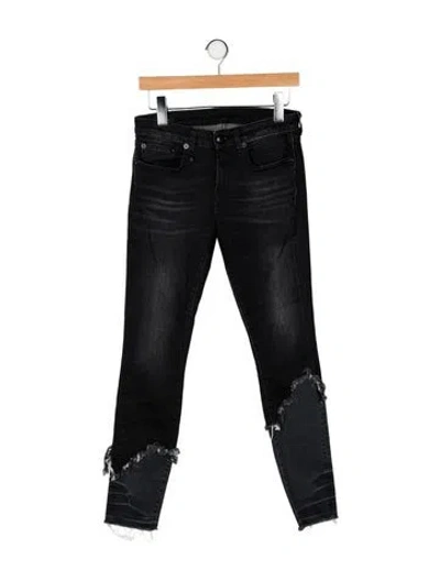 Pre-owned R13 Mid-rise Skinny Leg Jeans In Black
