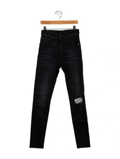 Pre-owned R13 Mid-rise Skinny Leg Jeans In Black