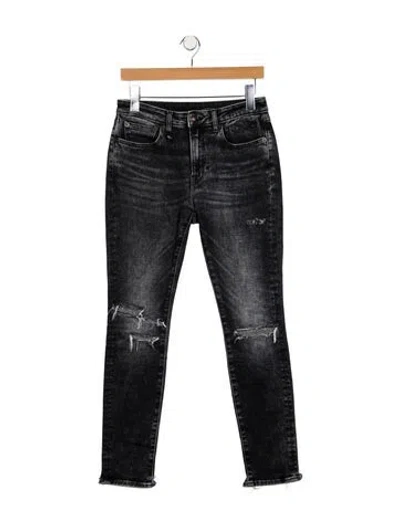 Pre-owned R13 Mid-rise Skinny Leg Jeans In Black