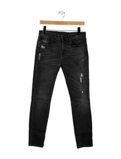 Pre-owned R13 Mid-rise Skinny Leg Jeans In Black