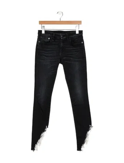 Pre-owned R13 Mid-rise Skinny Leg Jeans In Black