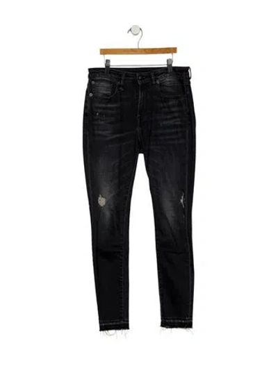 Pre-owned R13 Mid-rise Skinny Leg Jeans In Black