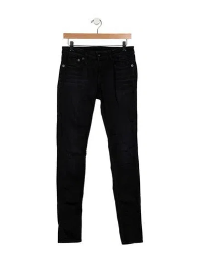 Pre-owned R13 Mid-rise Skinny Leg Jeans In Black