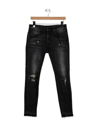 Pre-owned R13 Mid-rise Skinny Leg Jeans In Black
