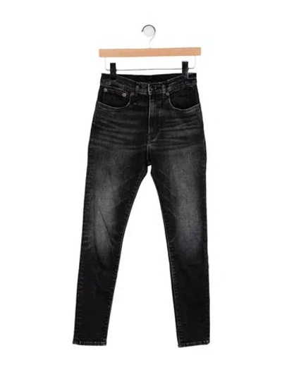 Pre-owned R13 Mid-rise Skinny Leg Jeans In Black