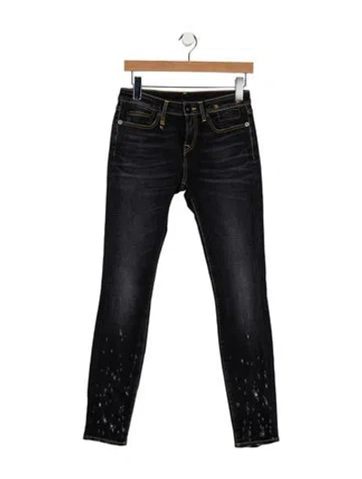 Pre-owned R13 Mid-rise Skinny Leg Jeans In Black