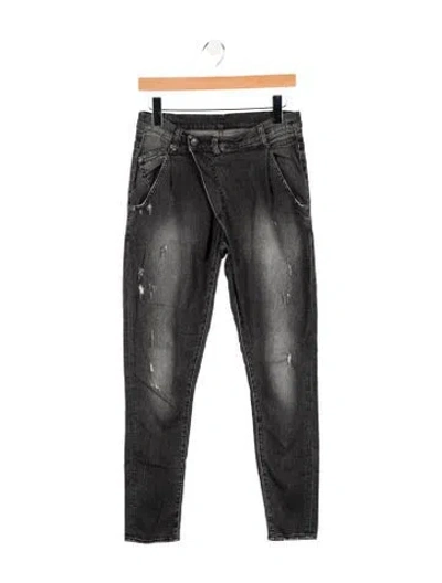 Pre-owned R13 Mid-rise Skinny Leg Jeans In Black