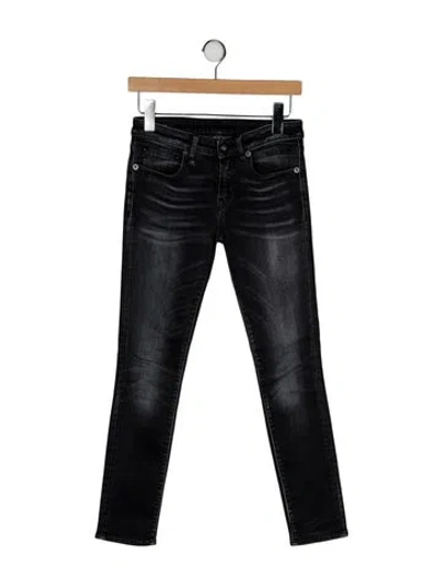 Pre-owned R13 Mid-rise Skinny Leg Jeans In Black