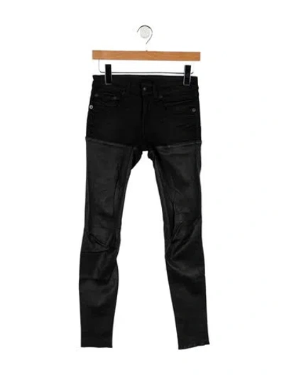 Pre-owned R13 Mid-rise Skinny Leg Jeans In Black