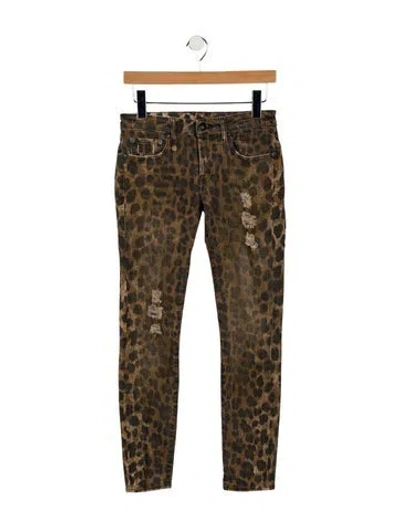 Pre-owned R13 Mid-rise Skinny Leg Jeans In Black