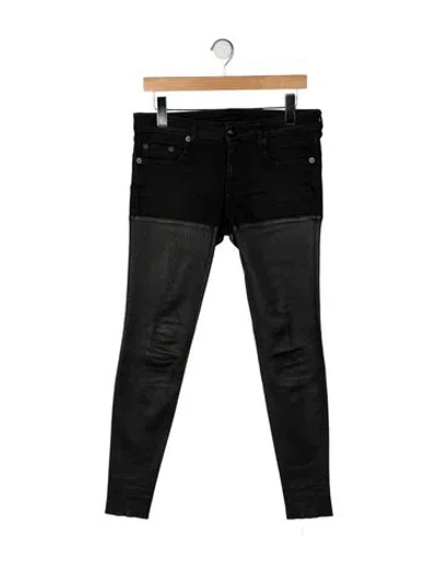 Pre-owned R13 Mid-rise Skinny Leg Jeans In Black