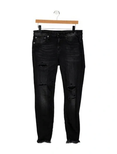 Pre-owned R13 Mid-rise Skinny Leg Jeans In Black