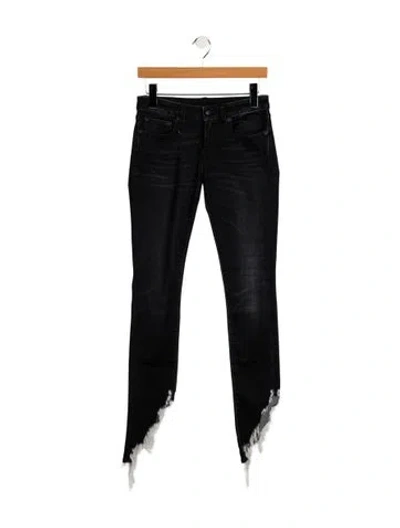 Pre-owned R13 Mid-rise Skinny Leg Jeans In Black