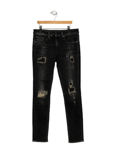 Pre-owned R13 Mid-rise Skinny Leg Jeans In Black