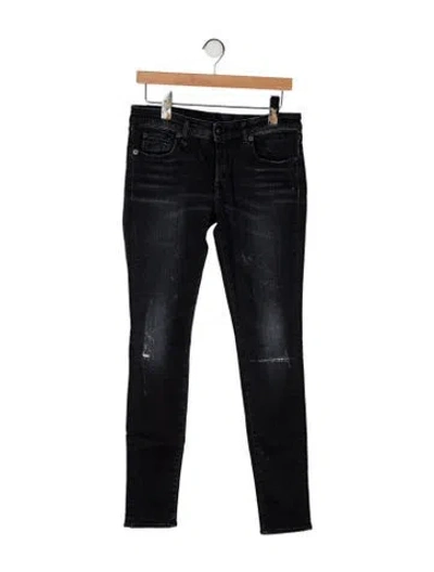 Pre-owned R13 Mid-rise Skinny Leg Jeans In Black