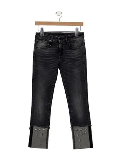 Pre-owned R13 Mid-rise Skinny Leg Jeans In Black