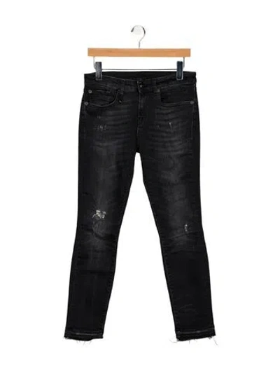 Pre-owned R13 Mid-rise Skinny Leg Jeans In Black