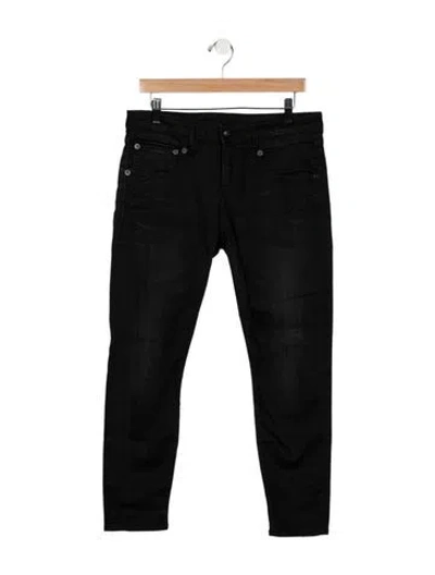 Pre-owned R13 Mid-rise Skinny Leg Jeans In Black