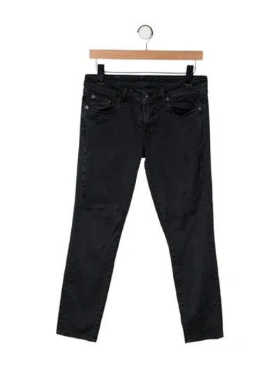 Pre-owned R13 Mid-rise Skinny Leg Jeans In Black