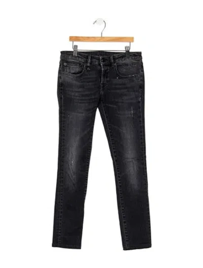 Pre-owned R13 Mid-rise Skinny Leg Jeans In Black