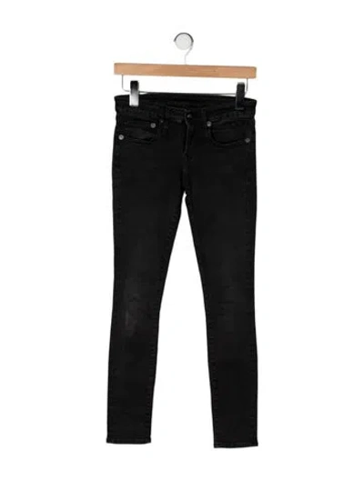 Pre-owned R13 Mid-rise Skinny Leg Jeans In Black